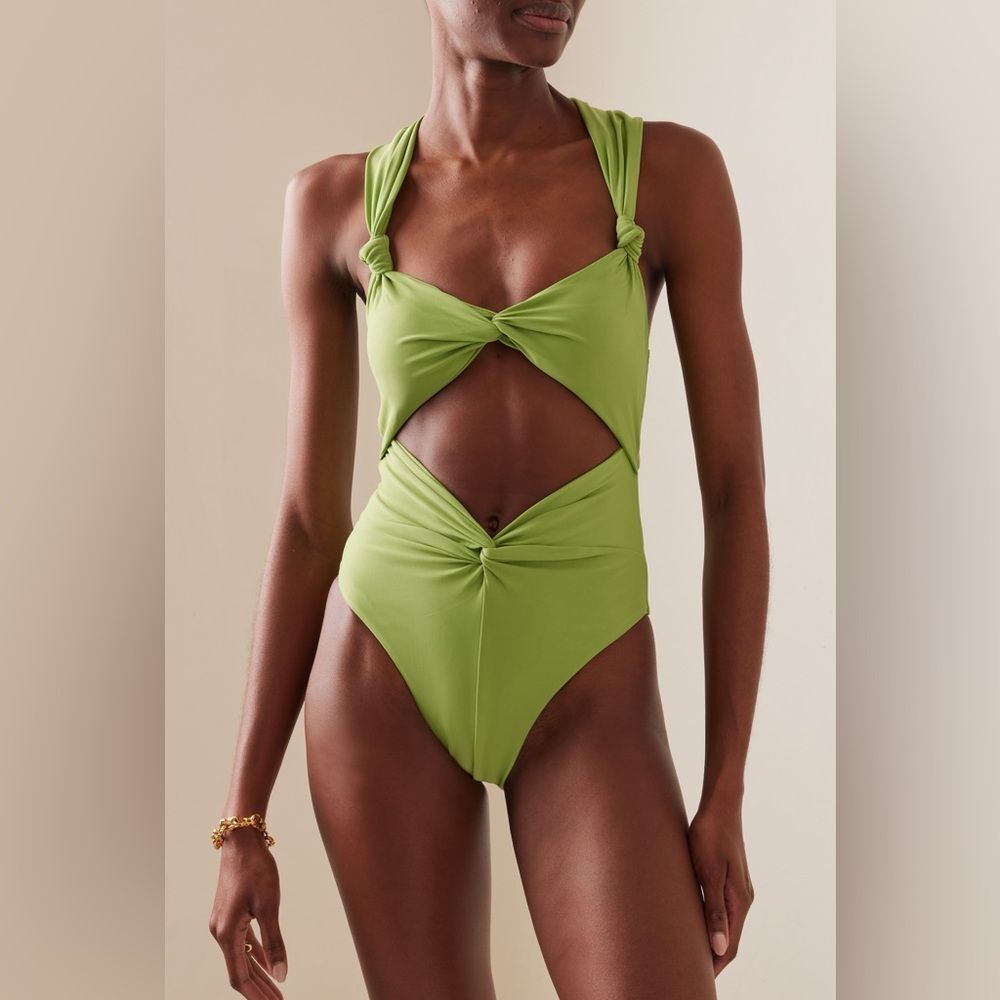 NWT ✨ ANDREA IYAMAH ‘Aloe’ Green One Piece Swimsuit Size Small